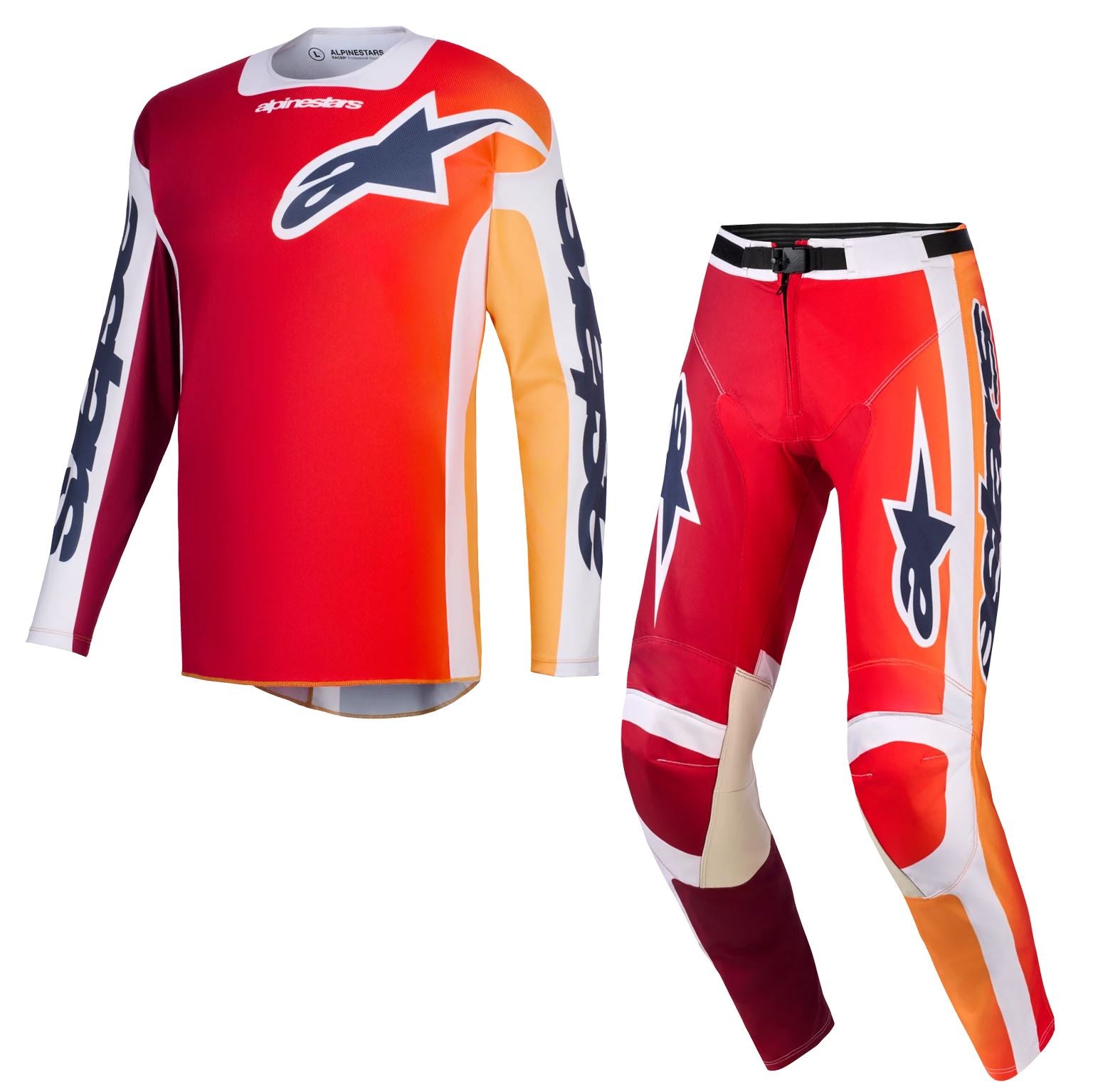 Alpinestars 2026 Racer Portl Motocross Combo Kit Red Light Grey Dark Grey